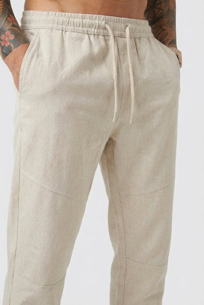 AVELOR Kyoto Linen Cropped Pants