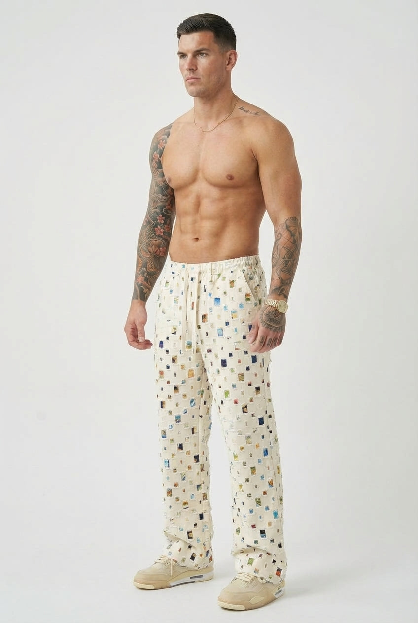 AVELOR Mosaic Straight Fit Pants