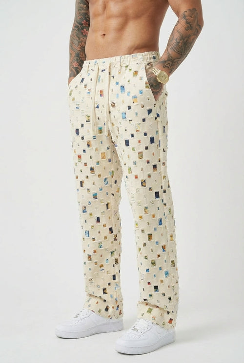 AVELOR Mosaic Straight Fit Pants