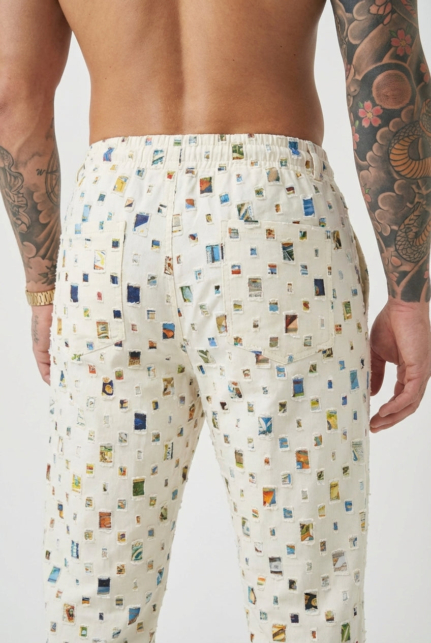 AVELOR Mosaic Straight Fit Pants