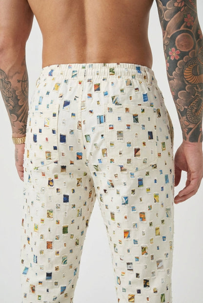 AVELOR Mosaic Straight Fit Pants