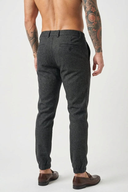 AVELOR Luca Slim Fit Pants - Black